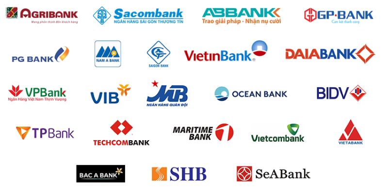 Một số Bank liên kết với nền tảng